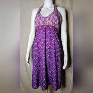ATHLETA Pack Everywhere Halter Dress Style 739423 Size 4 Purple Magenta